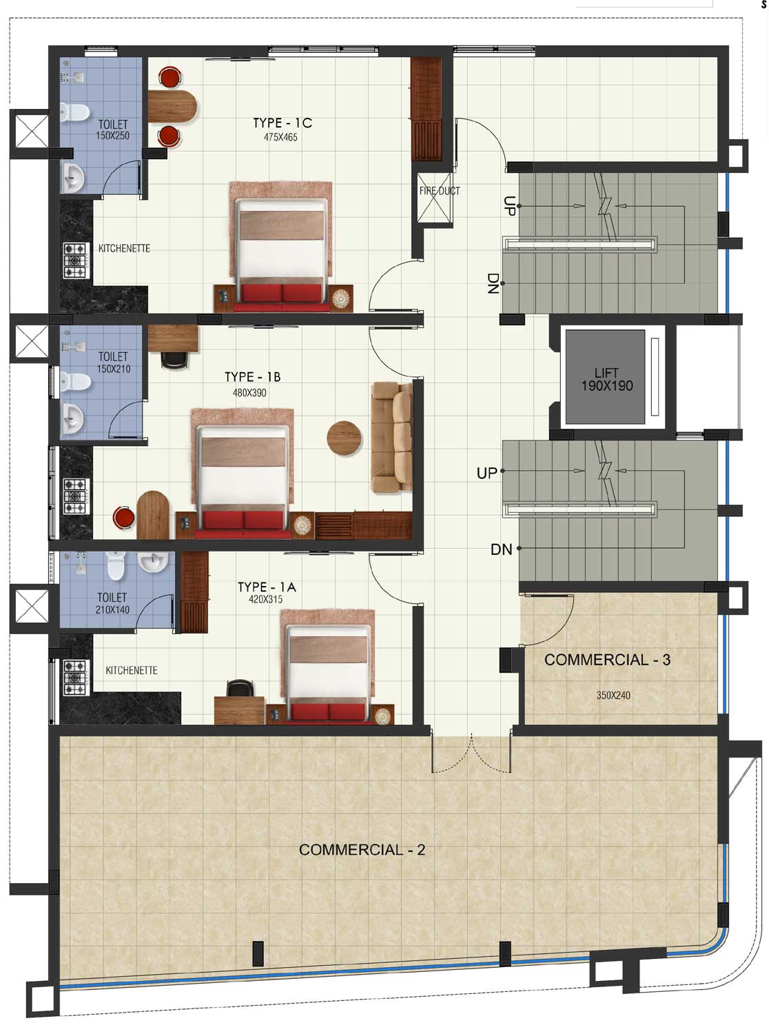 Indel Kariyath Heights Floorplan First Floor